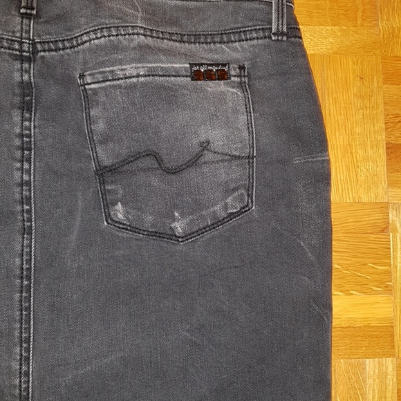 NWOT 7 for all Mankind Denim Pencil Skirt - Picture 3 of 6